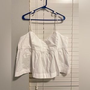 J Crew flowy cotton poplin cami in white